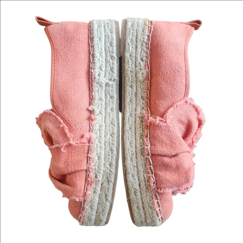Sam Edelman Pink Canvas Espadrille Slip-Ons
